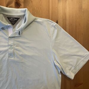 ADIDAS ADIPURE Polyester & Spandex Golf Polo Button Shirt Light Green‎ Small S